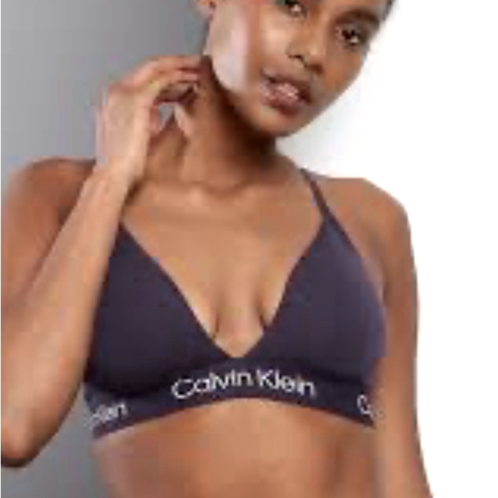 Calvin Klein Black Medium Bralette Cloth Classic Style Bra